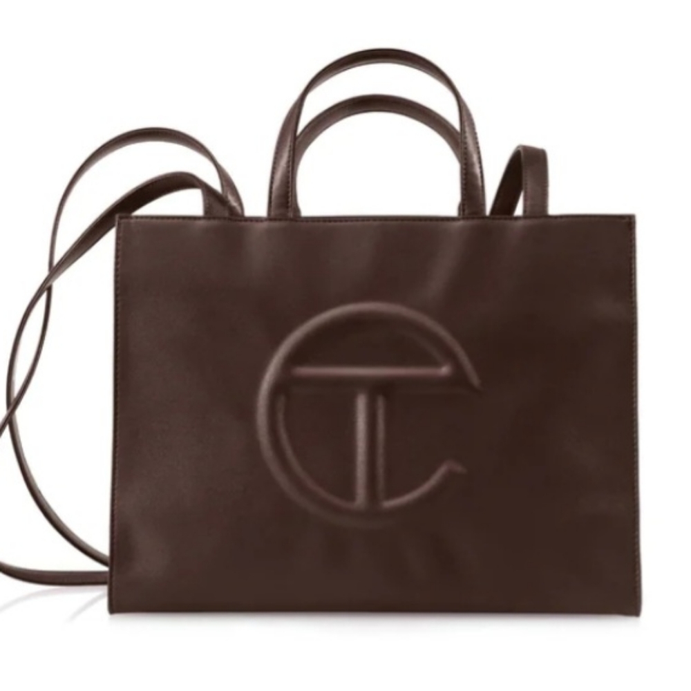 teflar medium shopping in medium chocolate.